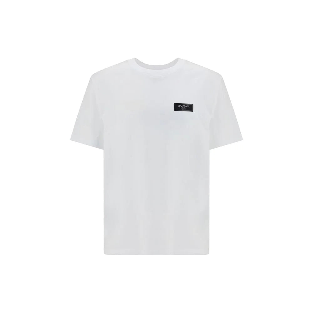 Balmain White Cotton T-Shirt