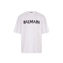 Balmain White Cotton T-Shirt