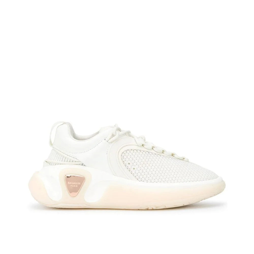 Balmain White Fabric Athletic Sneakers - EU40/US10
