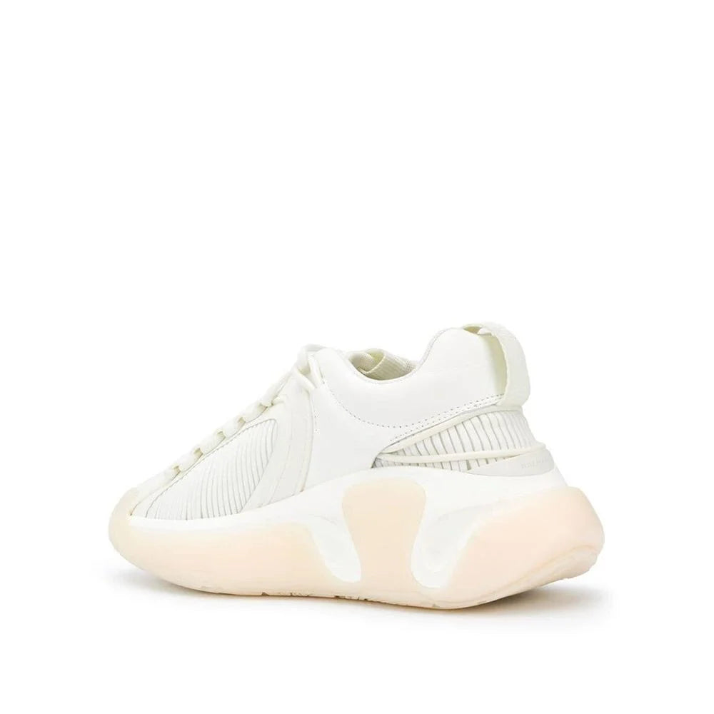 Balmain White Fabric Athletic Sneakers - EU40/US10