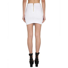 Balmain White Polyester Mini Skirt - 38