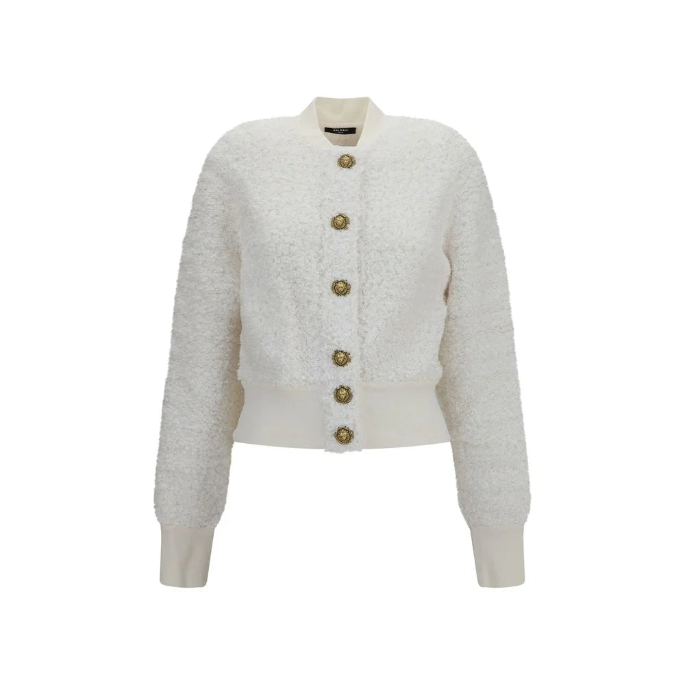 Balmain White Viscose Bomber - IT36 | XS