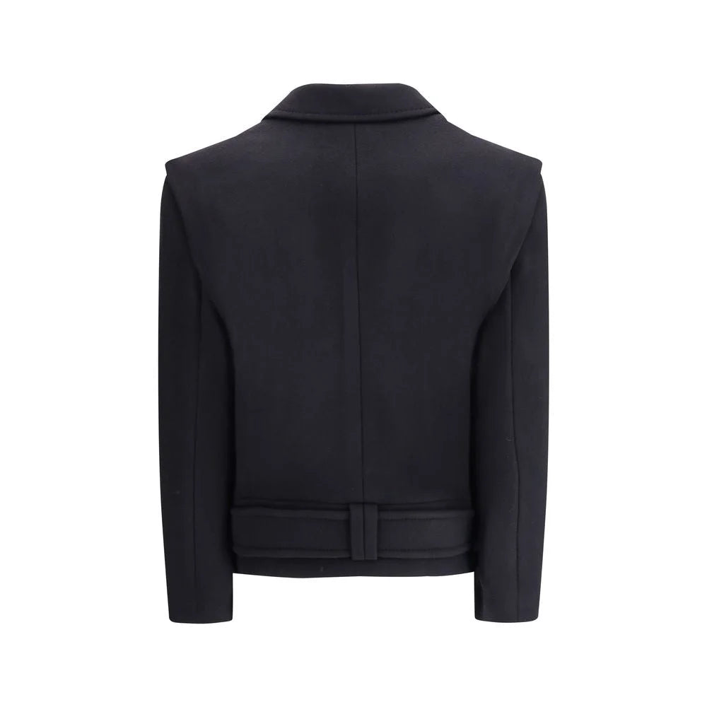 Balmain Wool Double-breasted Coat - Overcoats