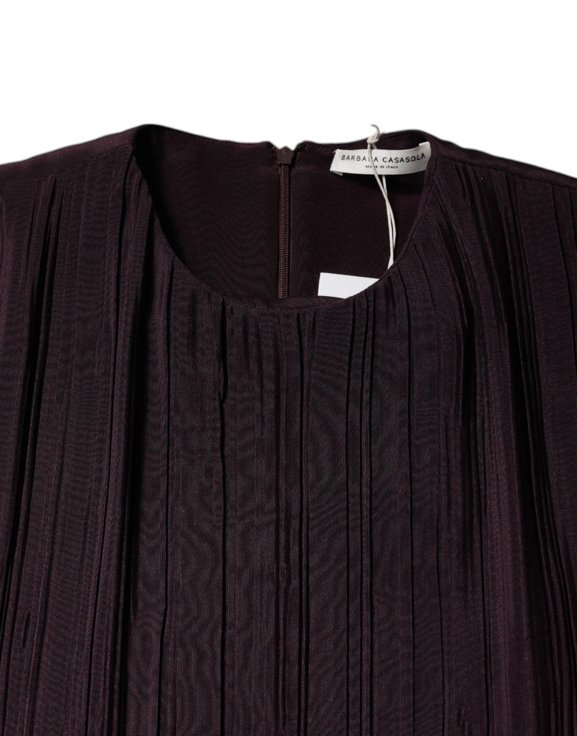 Barbara Casasola Brown Silk Short Sleeves Sheath Maxi Dress - IT40|S - Dresses