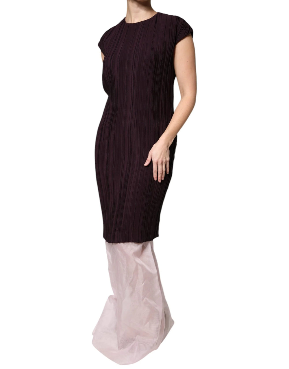 Barbara Casasola Brown Silk Short Sleeves Sheath Maxi Dress - IT40|S - Dresses