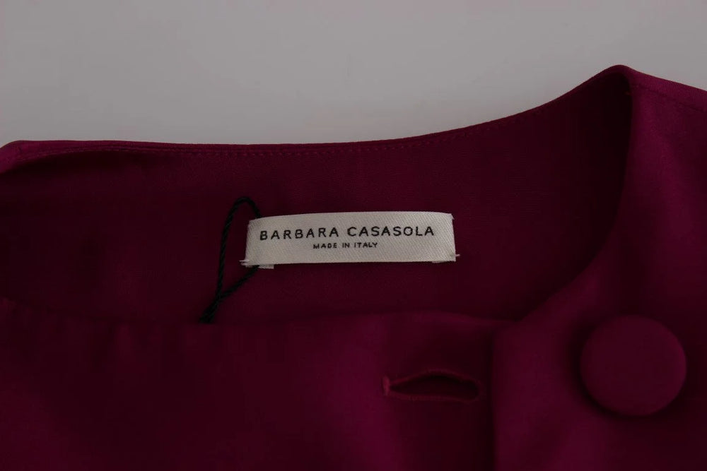 Barbara Casasola Purple Silk Sleeveless Blouse Top - IT42 | S - Blouses