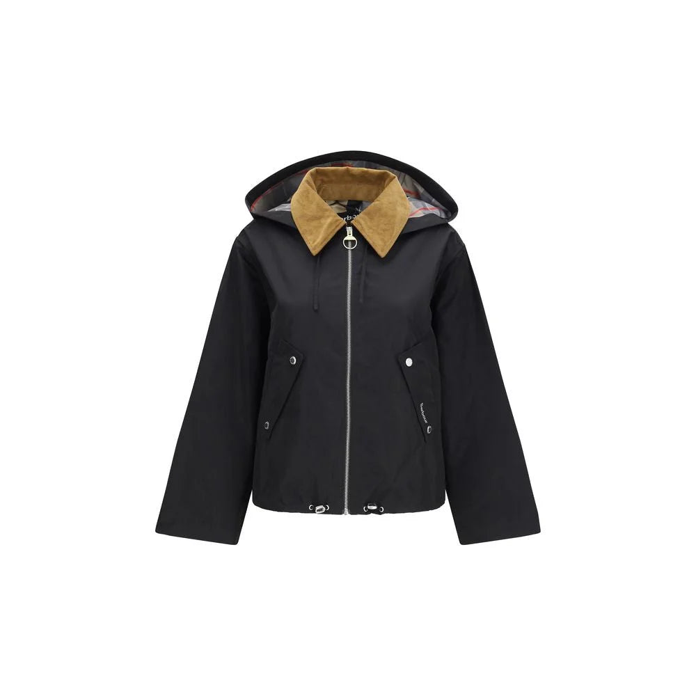 Barbour Black Cotton Rain Coat - 12