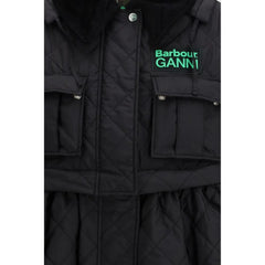 Barbour Black Polyester Coat