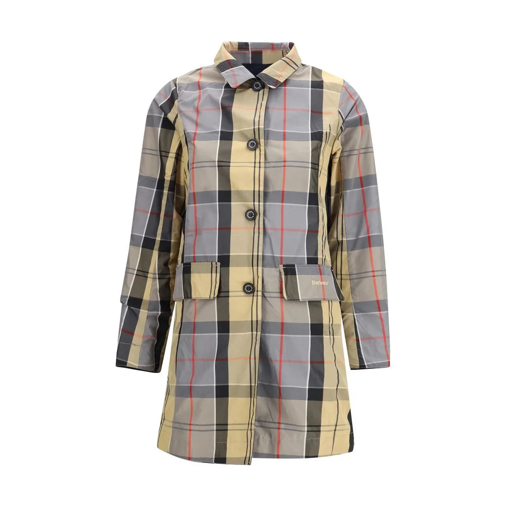 Barbour Blue Polyester Trench Coat