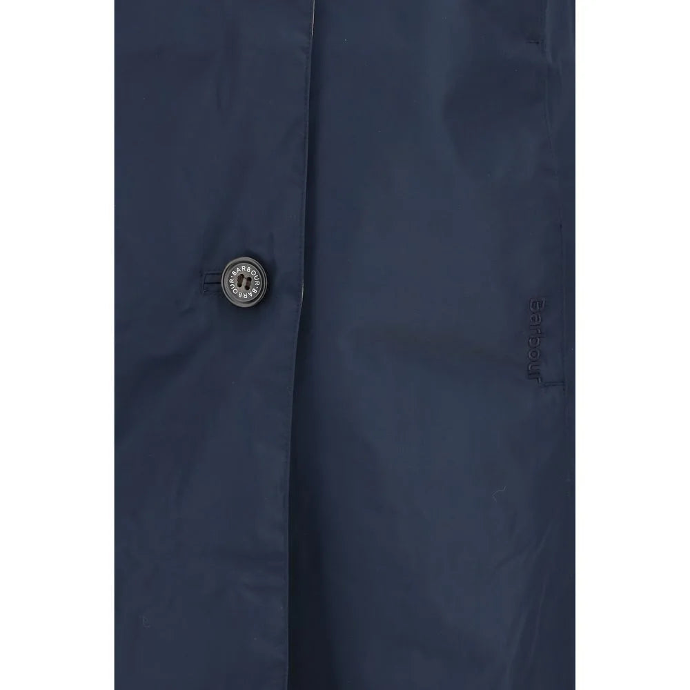 Barbour Blue Polyester Trench Coat
