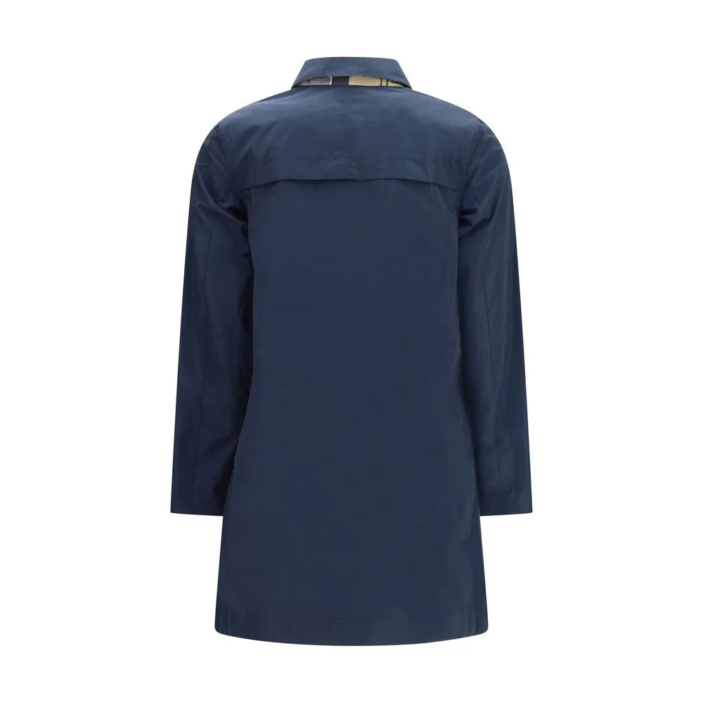 Barbour Blue Polyester Trench Coat