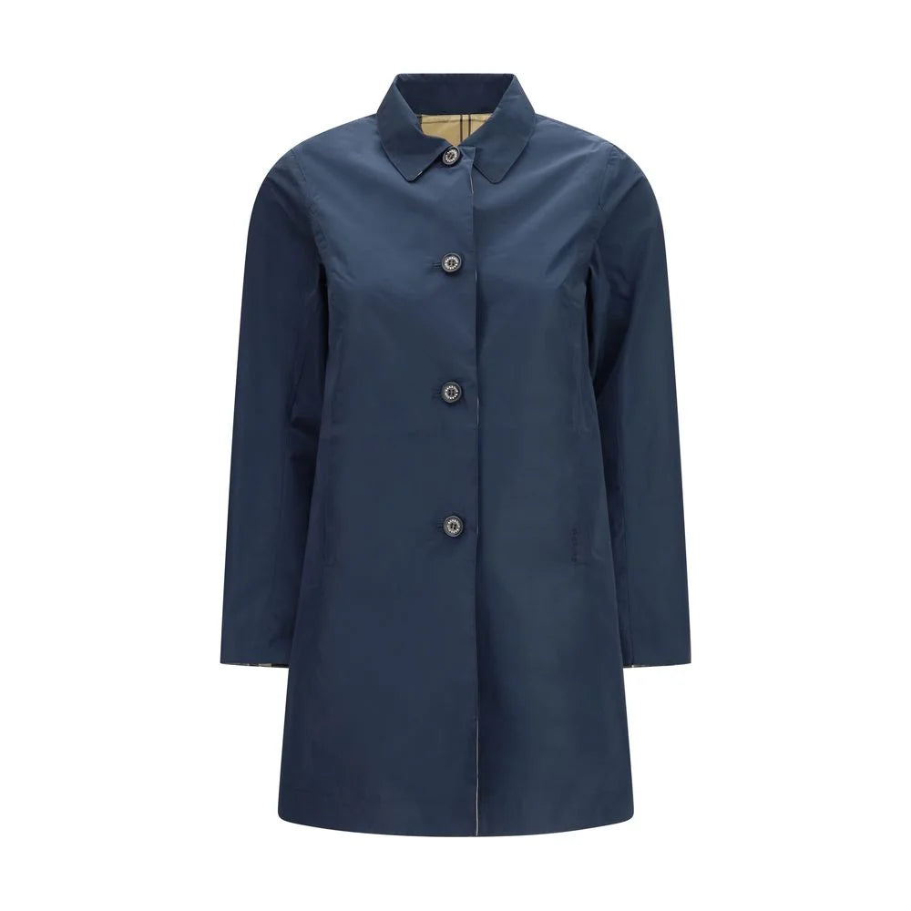 Barbour Blue Polyester Trench Coat