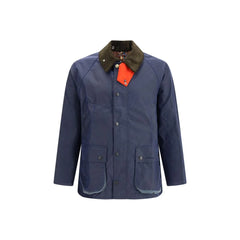 Barbour Waxed Jacket with a corded velvet collar - 34