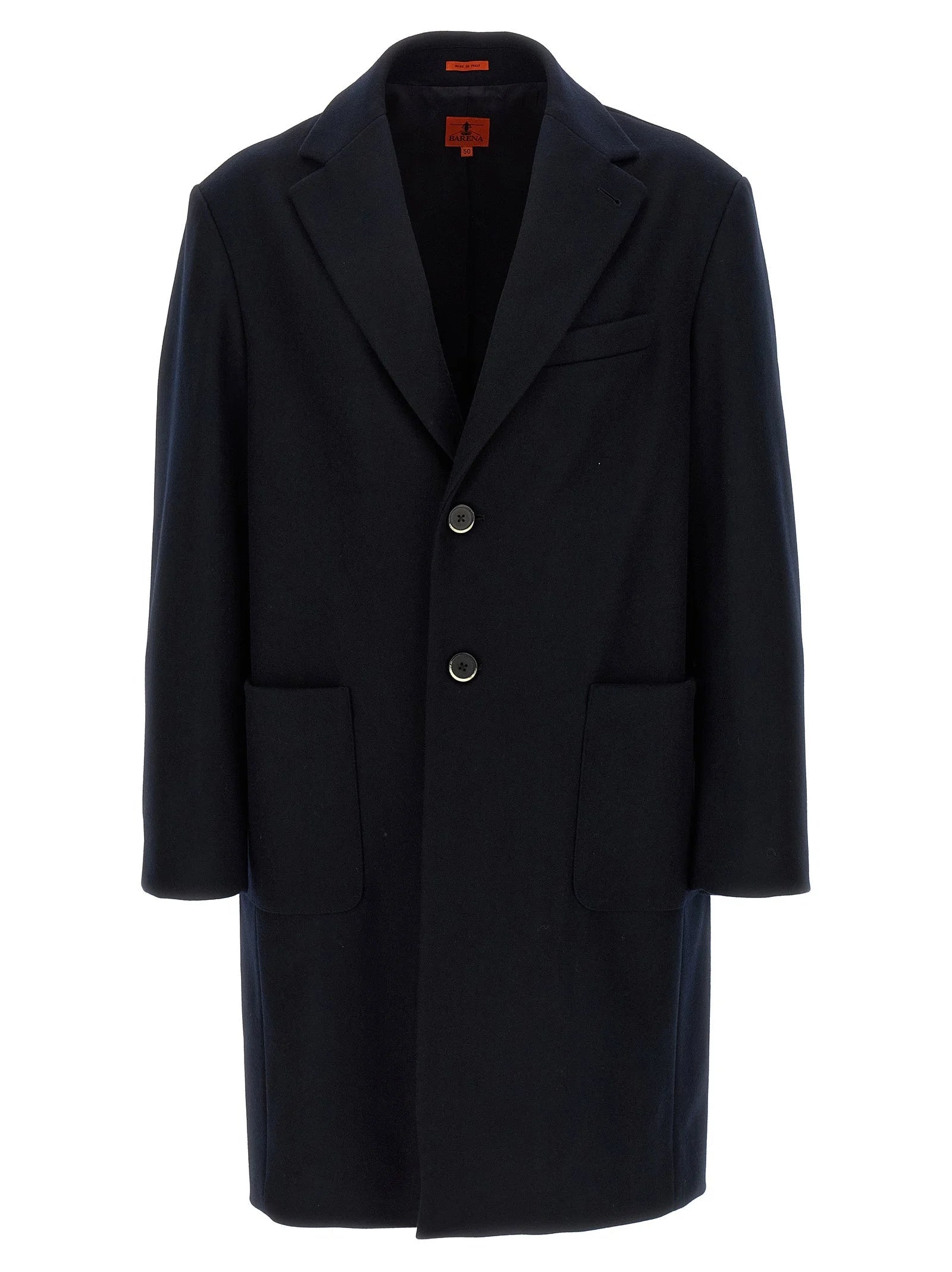 BARENA Blue Wool Coat - XXL