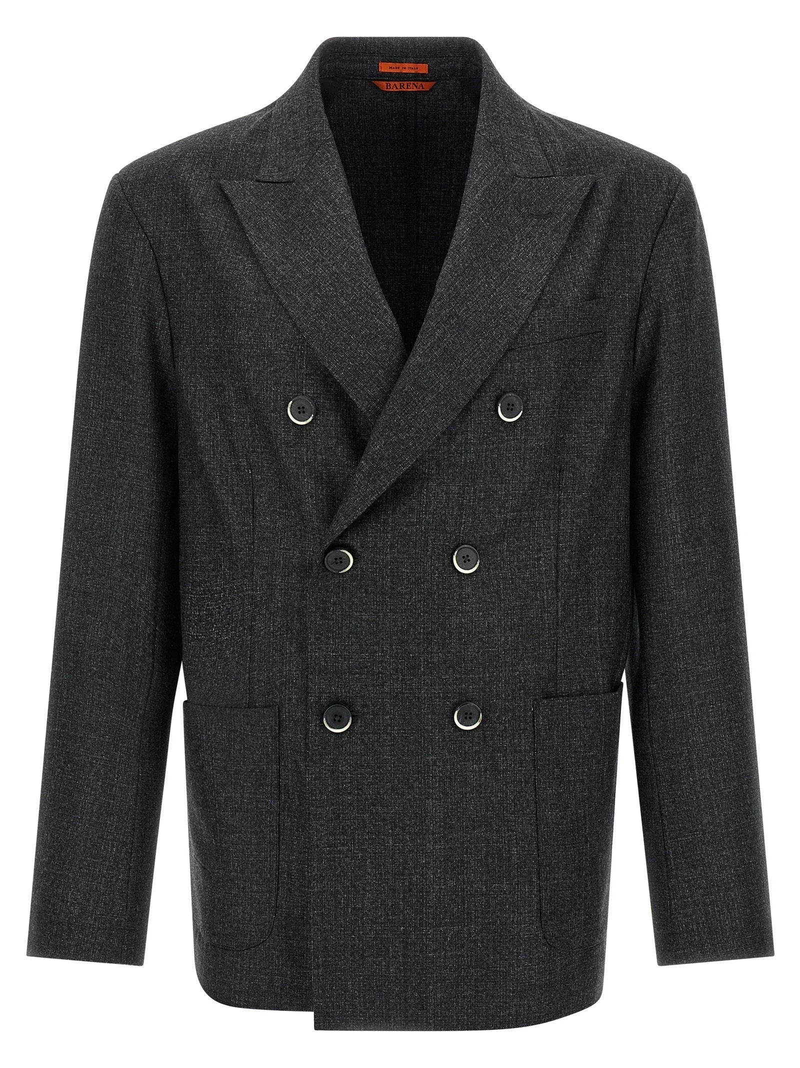 BARENA Gray Virgin Wool Blazer