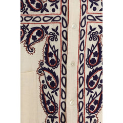 Baziszt Cream Silk Pattern Shirt