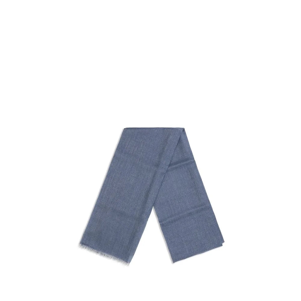 Brunello Cucinelli Blue Cashmere Scarf