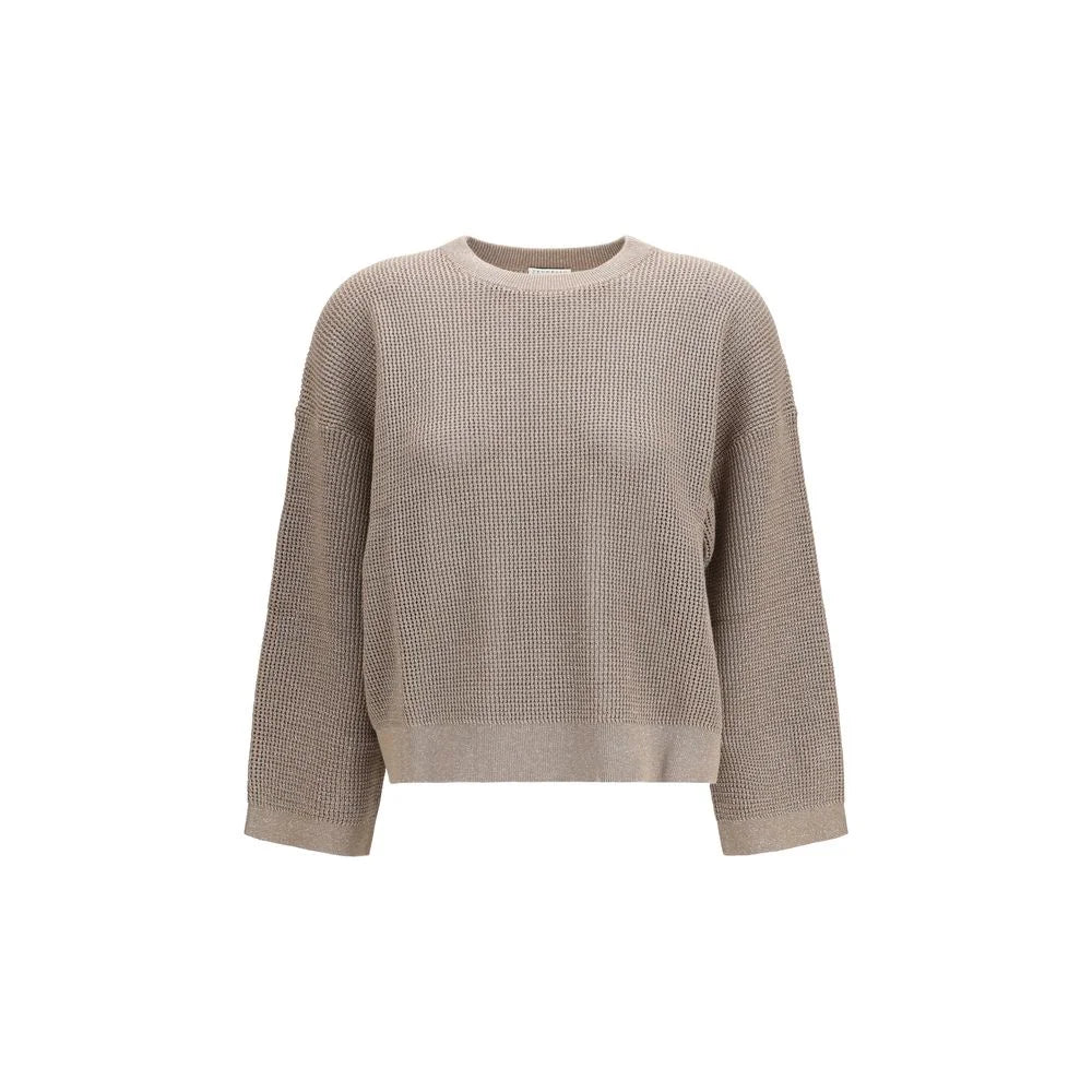 Brunello Cucinelli Gold Cotton Sweatshirt
