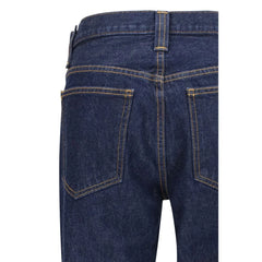 Khaite Blue Cotton Straight-Leg Jeans