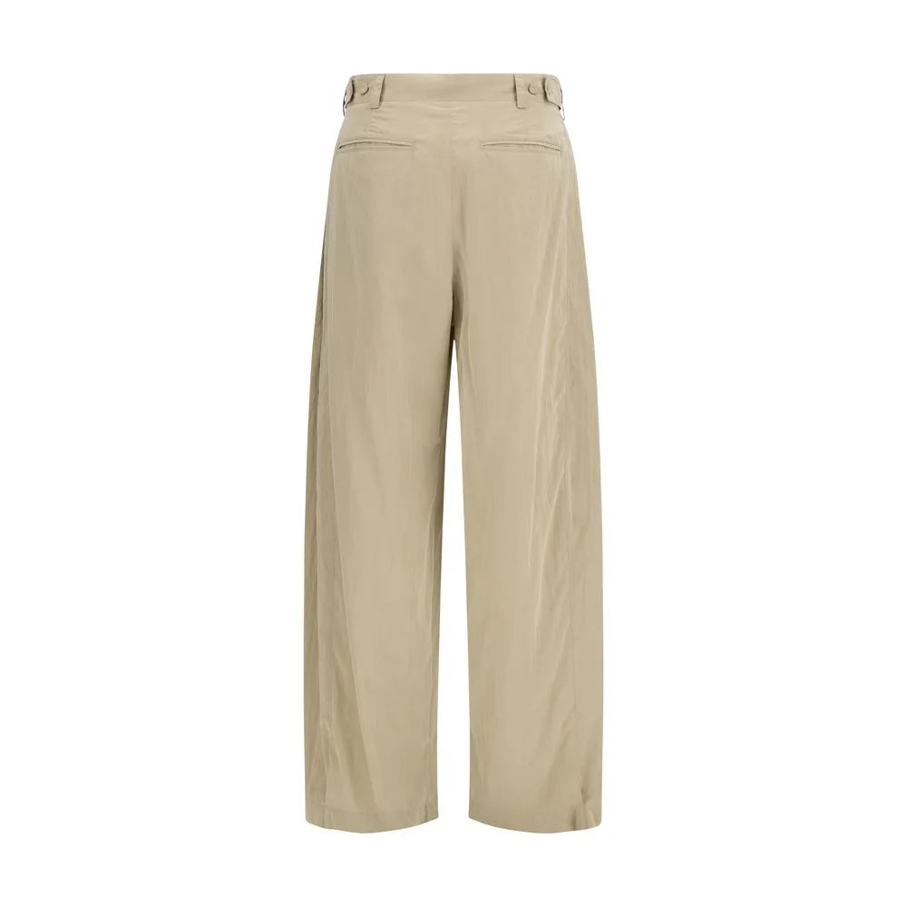 The Row Beige Silk Casual Pants - 2