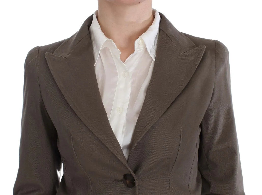 BENCIVENGA Beige Wool Cotton Suit - Pant Suits