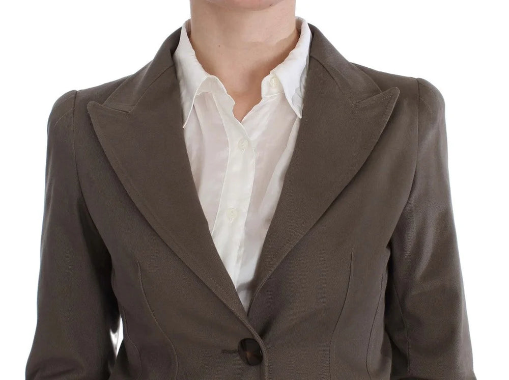 BENCIVENGA Beige Wool Cotton Suit - Pant Suits
