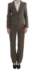 BENCIVENGA Beige Wool Cotton Suit - Pant Suits