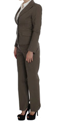 BENCIVENGA Beige Wool Cotton Suit - Pant Suits