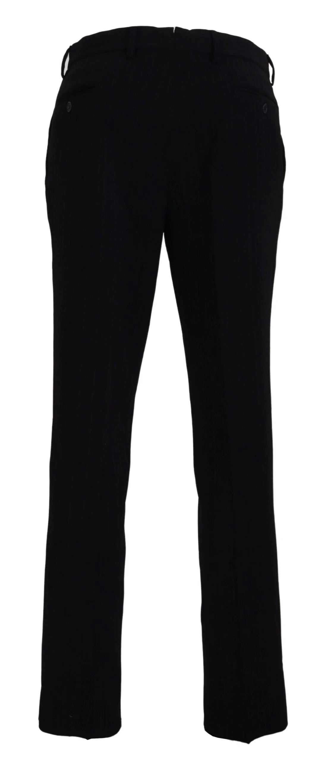 BENCIVENGA Black Cotton Straight Fit Men Formal Pants - IT48 | M - Trousers