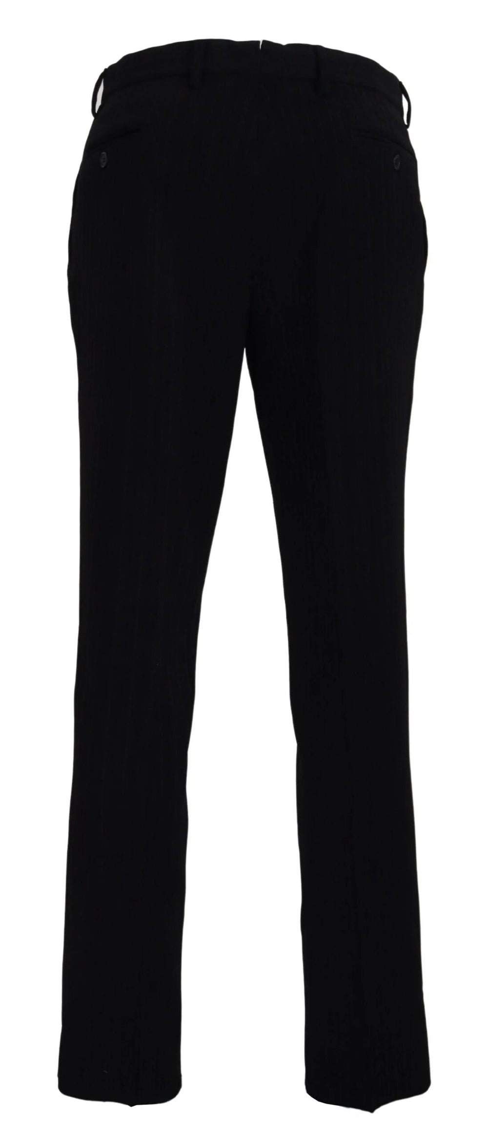 BENCIVENGA Black Cotton Straight Fit Men Formal Pants - IT48 | M - Trousers