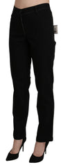 BENCIVENGA Black High Waist Straight Casual Trouser Pant - Trousers
