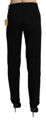 BENCIVENGA Black High Waist Straight Casual Trouser Pant - Trousers
