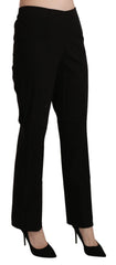 BENCIVENGA Black High Waist Straight Dress Trouser Pant - Trousers