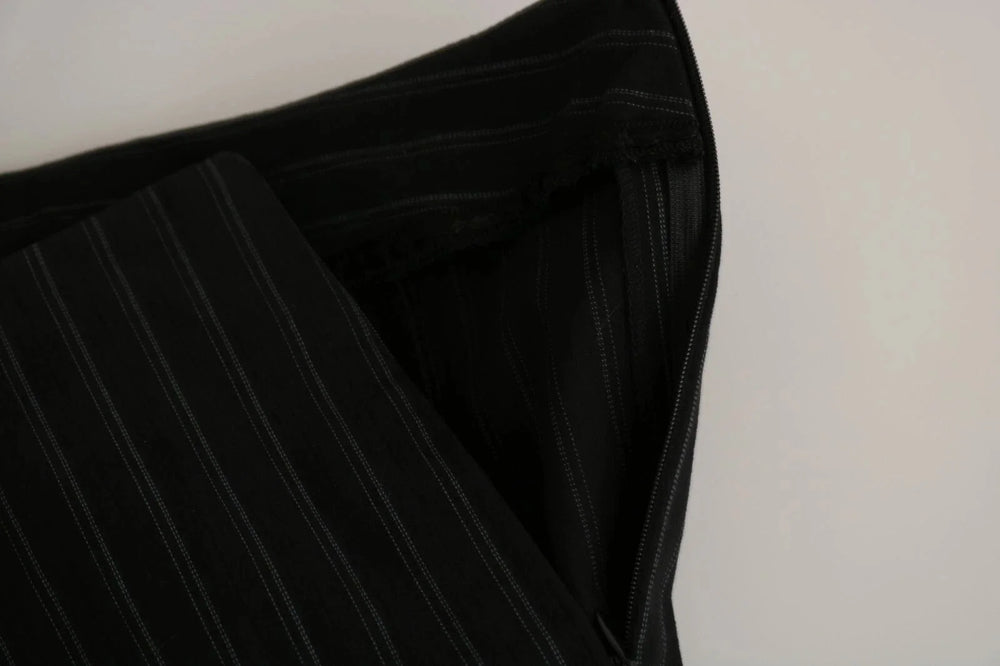 BENCIVENGA Black High Waist Straight Dress Trouser Pants - IT48|XXL - Trousers