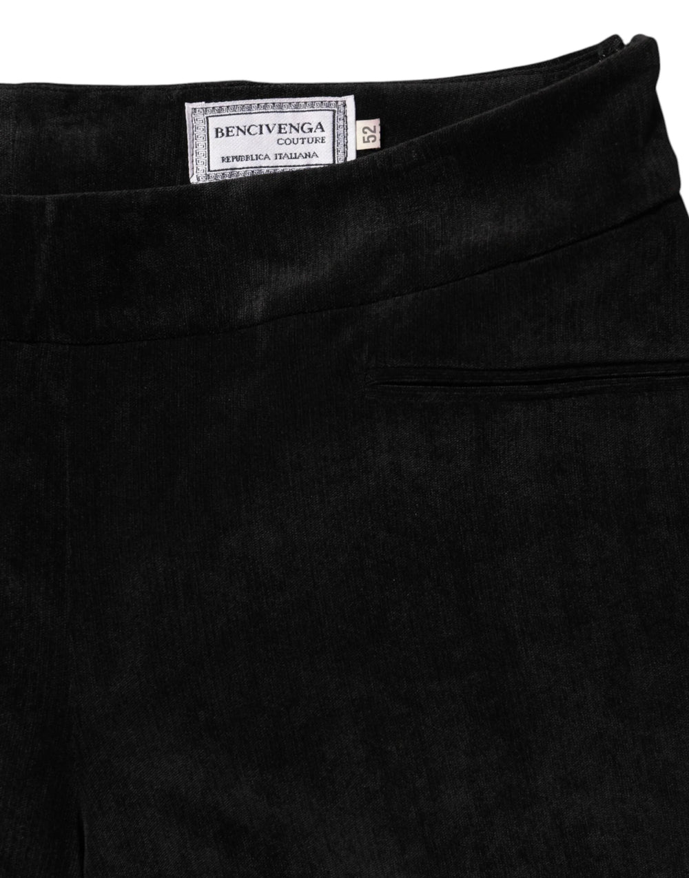 BENCIVENGA Black High Waist Straight Dress Trouser Pants - IT52 | XL - Trousers