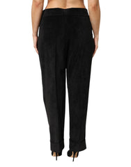BENCIVENGA Black High Waist Straight Dress Trouser Pants - IT52 | XL - Trousers