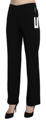BENCIVENGA Black High Waist Straight Formal Dress Trouser - IT44|L - Trousers