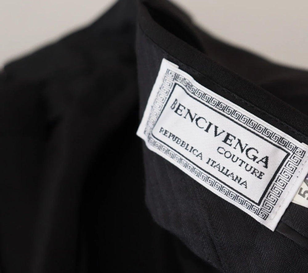 BENCIVENGA Black Straight Fit Men Formal Trousers Pants - Trousers