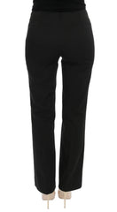BENCIVENGA Black Stretch Straight Fit Dress Trousers Pants - IT42 | S - Trousers