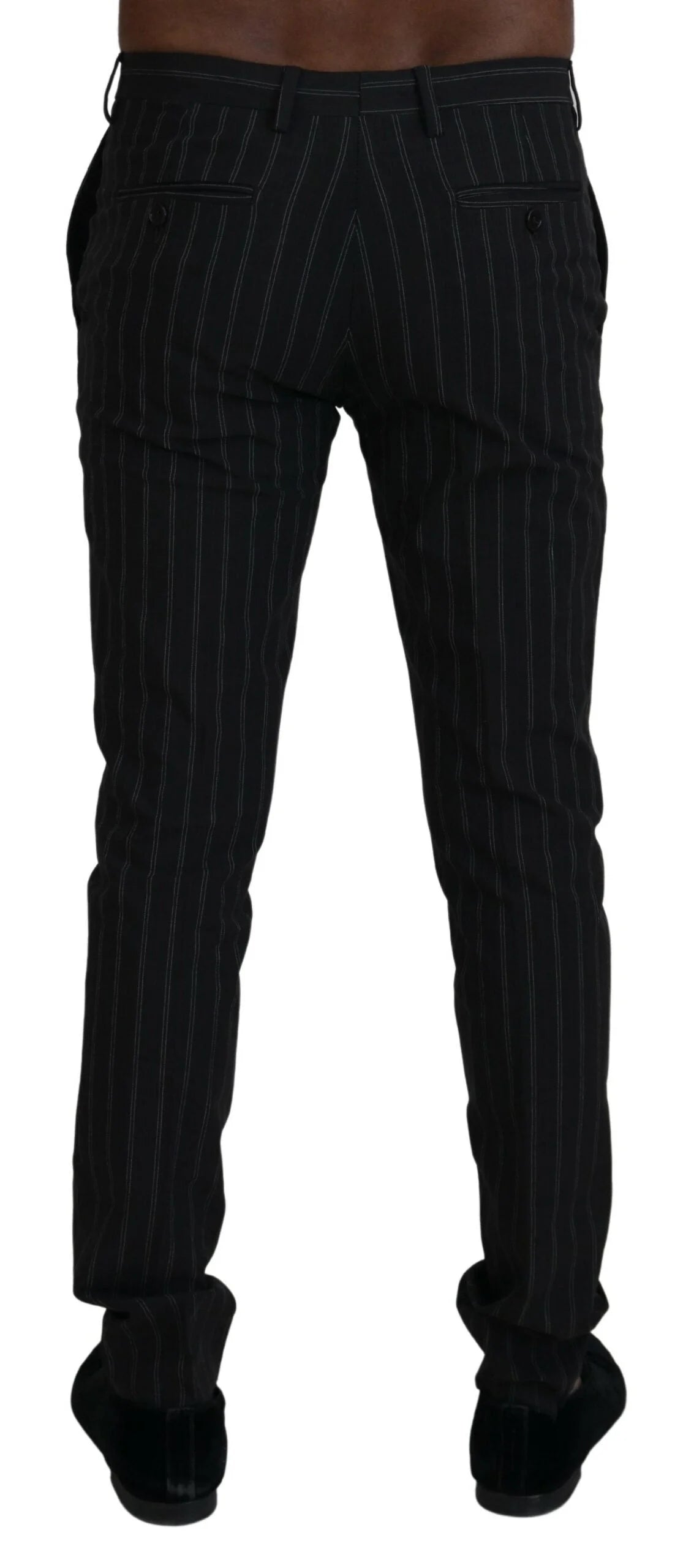 BENCIVENGA Black Stripes Viscose Dress Pants - IT46 | S - Trousers