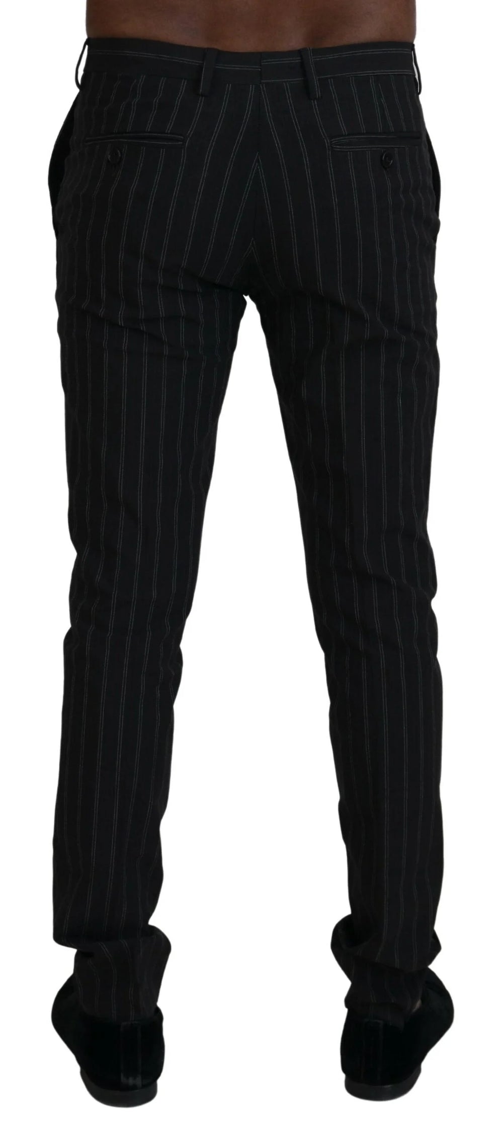 BENCIVENGA Black Stripes Viscose Dress Pants - IT46 | S - Trousers