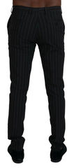 BENCIVENGA Black Stripes Viscose Dress Pants - IT46 | S - Trousers