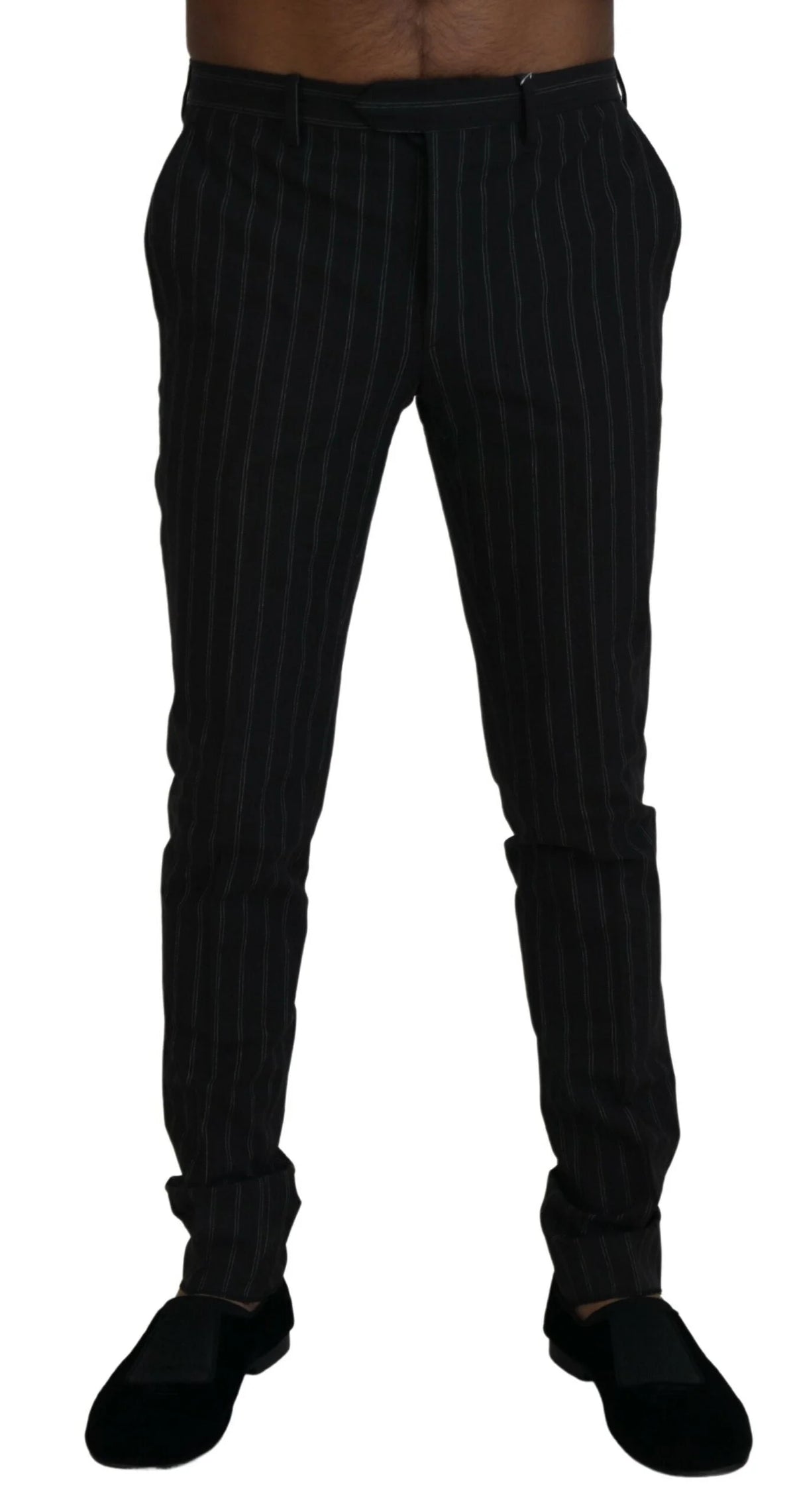 BENCIVENGA Black Stripes Viscose Dress Pants - IT46 | S - Trousers