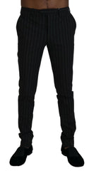 BENCIVENGA Black Stripes Viscose Dress Pants - IT46 | S - Trousers