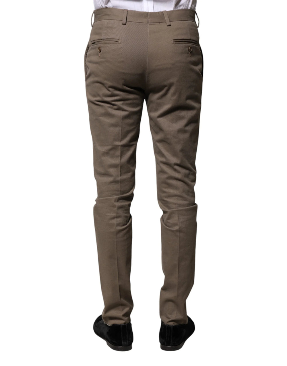 BENCIVENGA Brown Cotton Tapered Formal Dress Pants - IT46 | S - Trousers