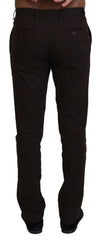 BENCIVENGA Brown Cotton Tapered Formal Men Pants - IT48 | M