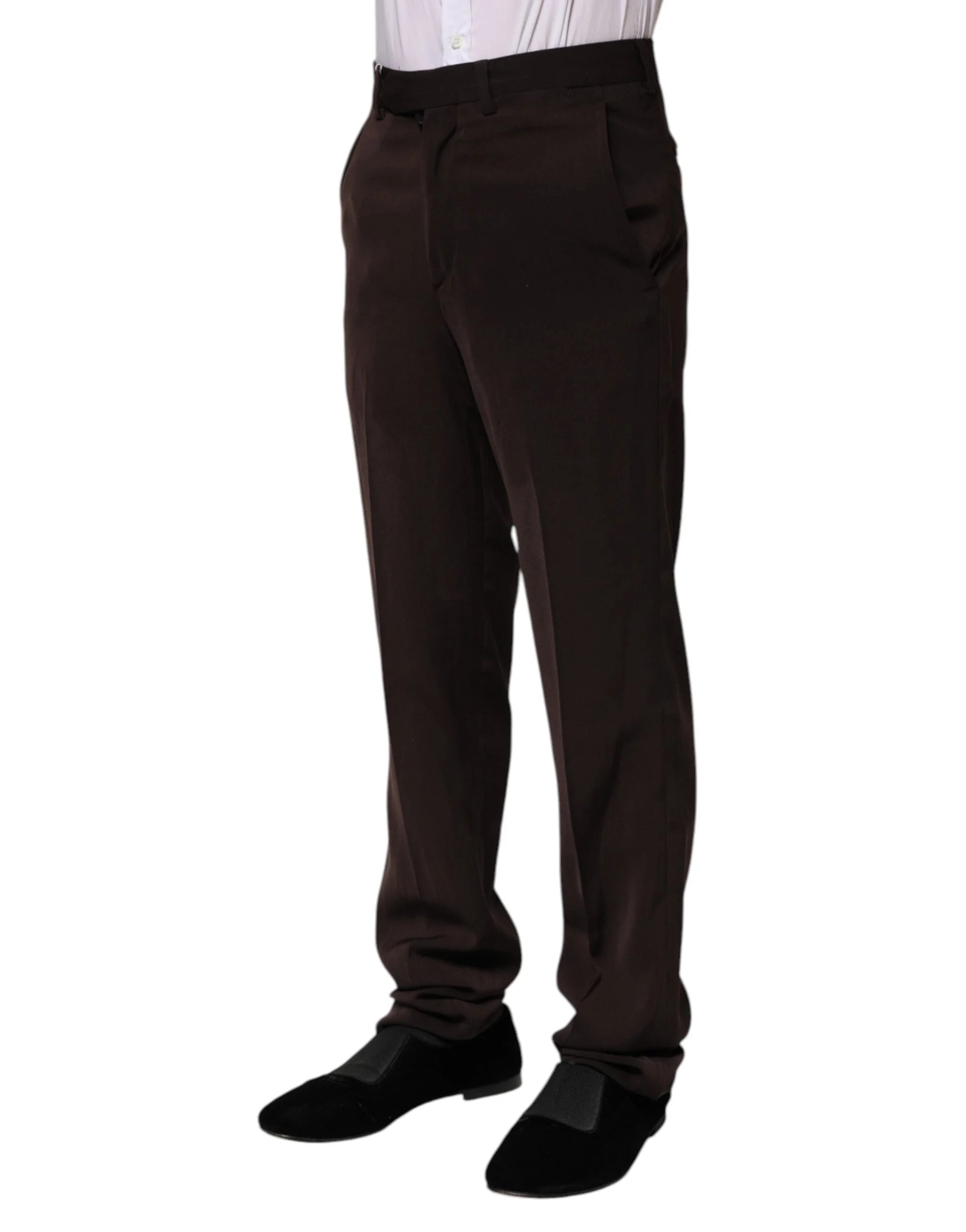 BENCIVENGA Dark Brown Mid Waist Dress Formal Pants - IT44 | XS - Trousers