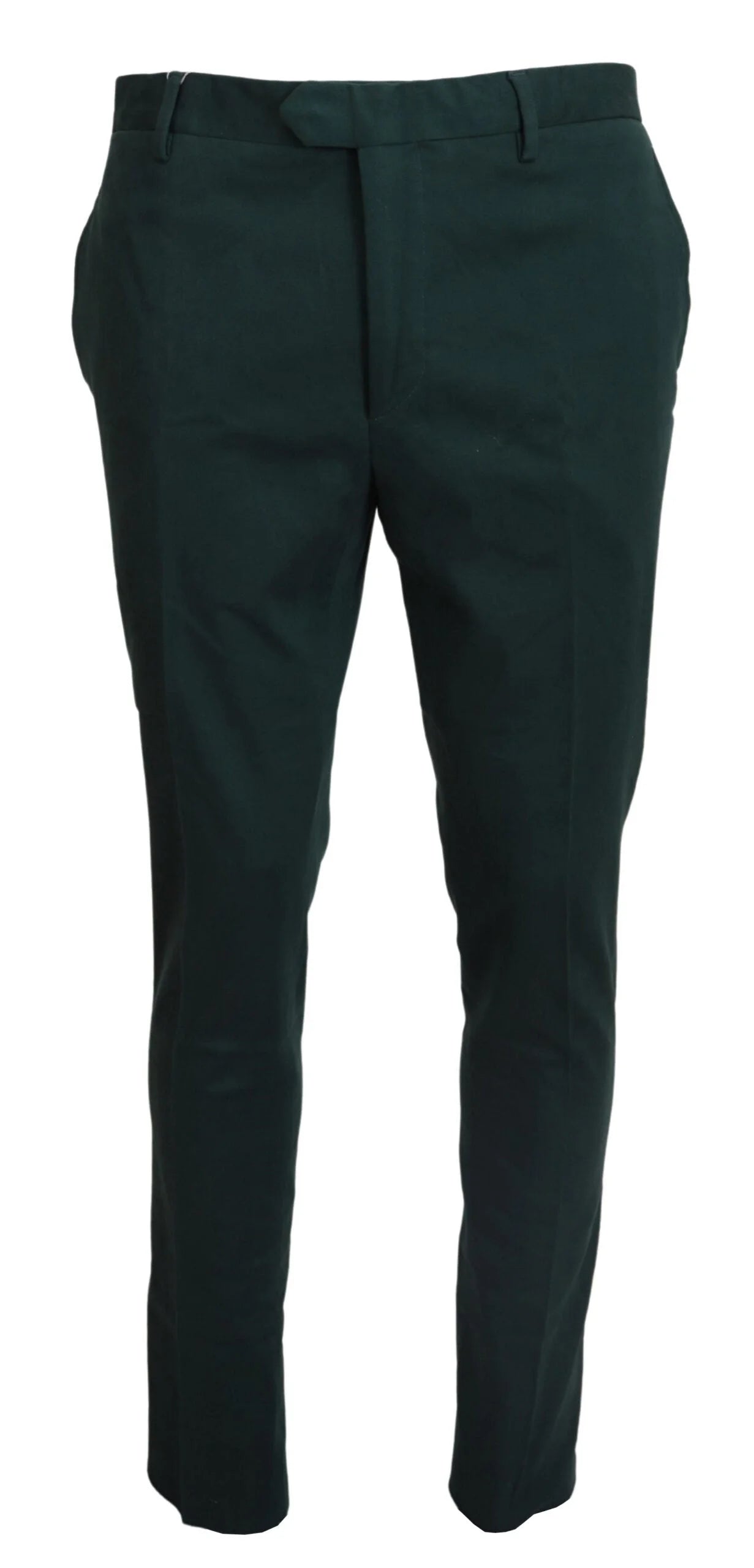 BENCIVENGA Dark Green Cotton Skinny Men Pants - IT46 | S - Chinos