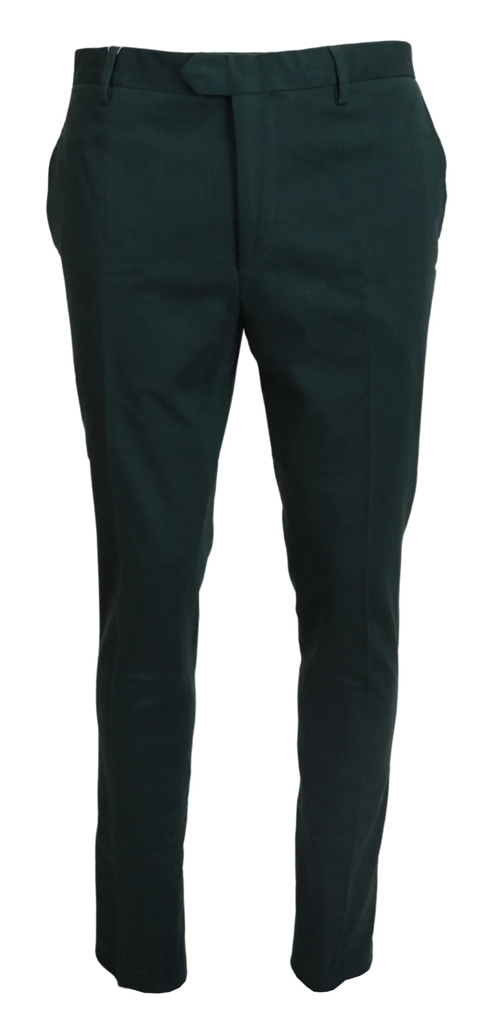 BENCIVENGA Dark Green Cotton Skinny Men Pants - IT46 | S - Chinos
