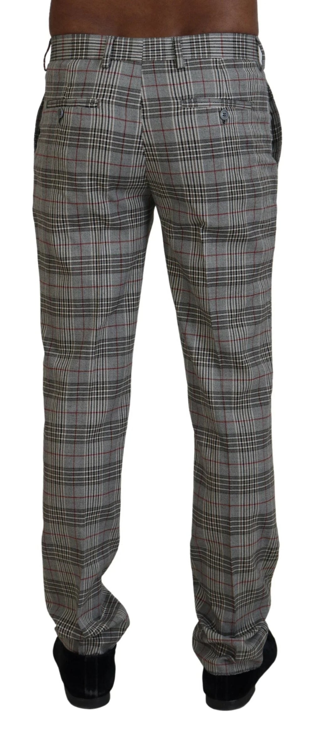 BENCIVENGA Gray Checkered Skinny Men Pants - IT46 | S - Trousers
